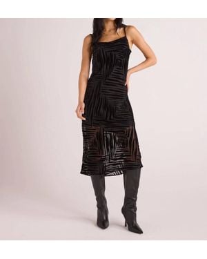 Bella Dahl Bias Layered Slip Midi Dress - Black