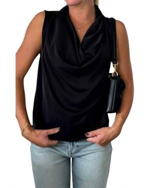 Bishop + Young Olivia Cowl Neck Top - Black