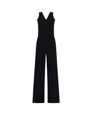 Rrd Crepe Wide-Leg Jumpsuit - Black