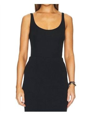 Goldie Ribbed Tank Top - Black