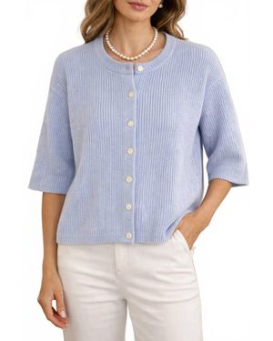 AUREUM Coastal Cardigan Sweater - Blue