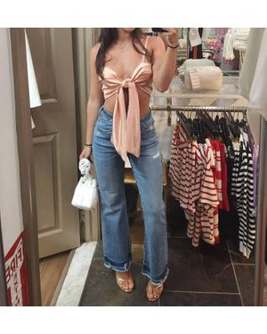 Miss Circle Tie Top Blush - Metallic