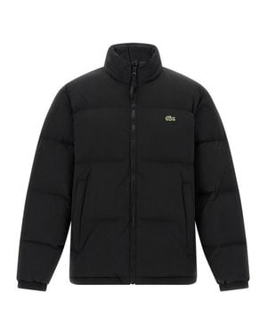 Lacoste Padded Down Jacket With Removable Hood - Black