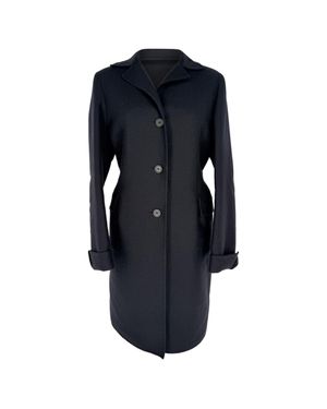Jil Sander Single-Breasted Mid-Length Coat - Blue