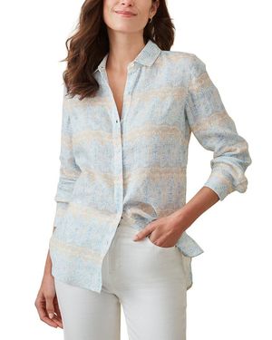J.McLaughlin Britt Linen Blouse - Gray