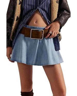Free People Paradise Found Denim Skort - Blue