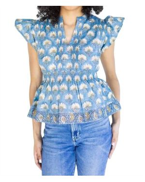 Victoria Dunn Blouse - Blue
