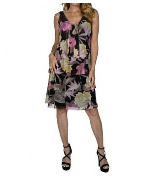 FRANK LYMAN Floral Printed Dress - Black