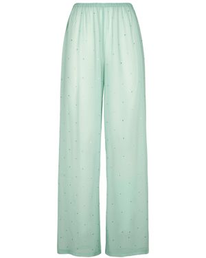 MC2 Saint Barth Flowing Wide-Leg Pants - Green