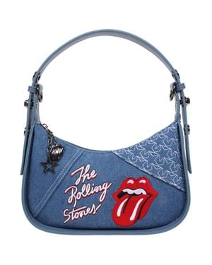 The Rolling Stones Denim Shoulder Bag - Blue