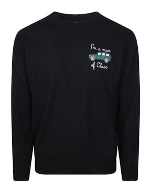 MC2 Saint Barth Of Class Embroidered Knit Sweater - Blue