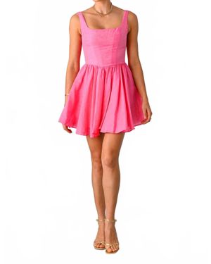 Lavender Brown Jenesis Mini Dress - Red