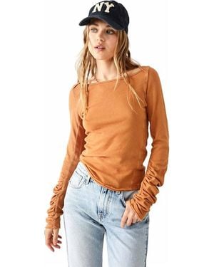 Free People Lizzy Long Sleeve Shirt - Blue