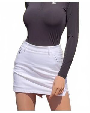 CHUCUCHU Diagonal Slit Skirt - Blue