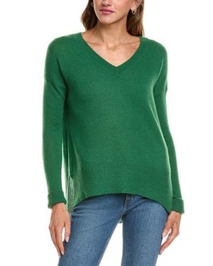 Philosophy Oversized V-Neck Sweater - Green