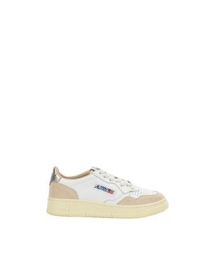 Autry Medalist Low Leather Suede Sneakers - White