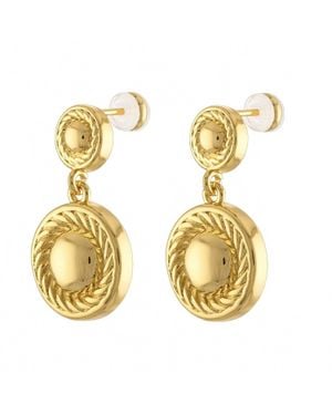 Logan Tay Rope Circle Earrings - Metallic