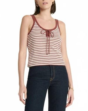 Nation Ltd Jil Lace Up Tank Top - Red