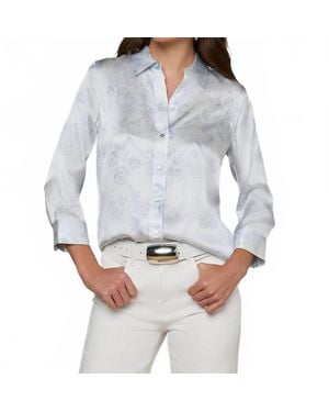 L'Agence Dani 3/4 Sleeve Blouse - Gray