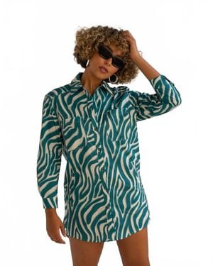 Care Tucker Preslie Poplin Shirt Dress - Green