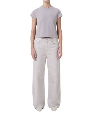 Agolde Low Curve Wide Leg Jeans - Gray