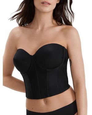 Dominique Brie Strapless Backless Bustier - Black