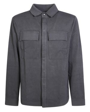Thom Krom Structured Shirt Jacket With Classic Collar And Concealed Placket - Gray