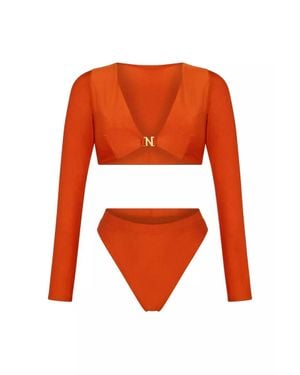 Neoblu Inocencia V-Neck Two-Piece Swimsuit - Orange
