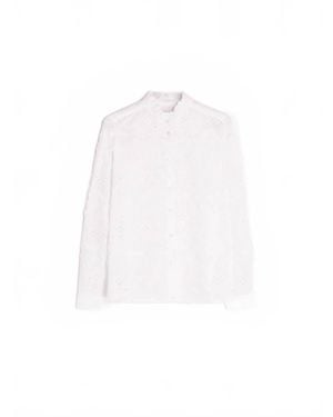 Vilagallo Eyelet Embroidered Shirt - White
