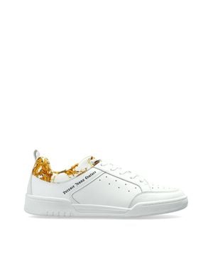 Versace Barocco Print Low-Top Sneakers With Detailing - White