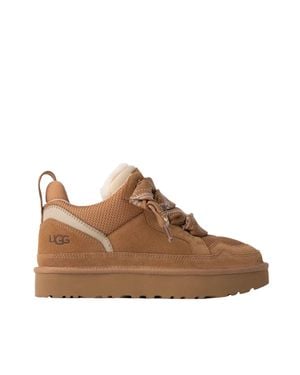 UGG Lowmel Chestnut Low-Top Suede Sneakers - Brown