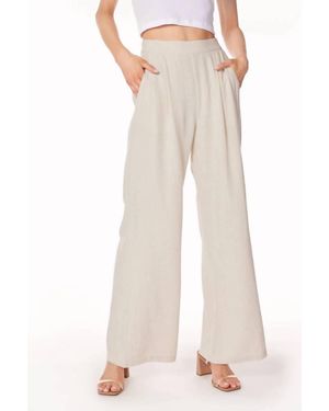Bobi Pleated Wide Leg Pants - Natural