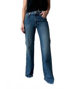 AMO Georgia Split Flare Jeans - Blue