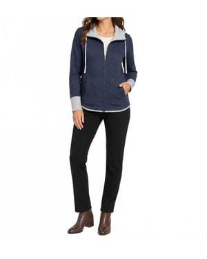 Lulu-B Reversible Long Zip Jacket - Blue