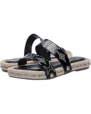 Jessica Simpson Jasdin Flat Sandals Womensm Espadrille Slide Htat1195 - Black