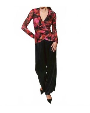Hutch Evia Faux Wrap Blouse - Red