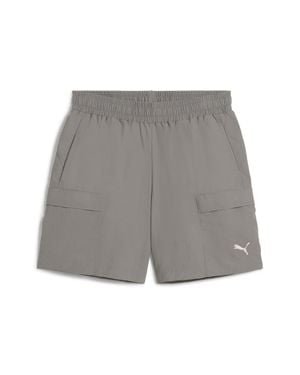 PUMA Closet Essentials Relaxed 6" Cargo Shorts - Gray