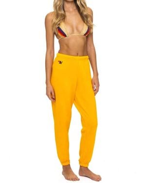 Aviator Nation 5 Stripe Sweatpant - Yellow