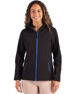 Clique Tempo Recycled Stretch Softshell Hooded Jacket - Blue