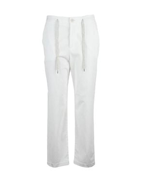 Eleventy Corduroy Chinos With Classic Design And Casual Touch - White