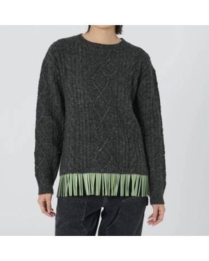 Lingua Franca Bianca Crew Sweater - Black