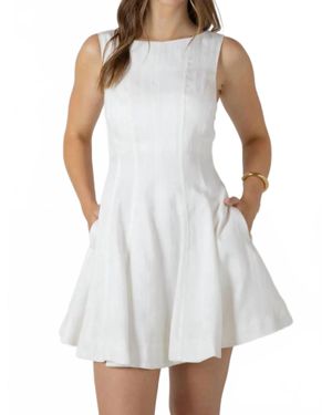 Dex Fit & Flare Dress - White