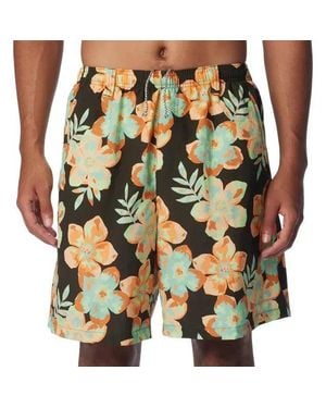 Columbia Pfg Super Backcast Water Shorts Floral Swimwear Fts743 - Yellow