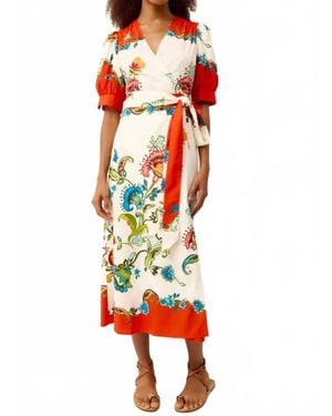 Marie Oliver Rita Wrap Dress - Red