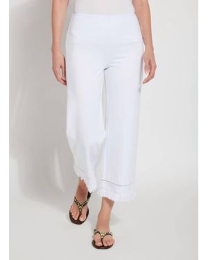 Lyssé Frayed Bottom Capri - White