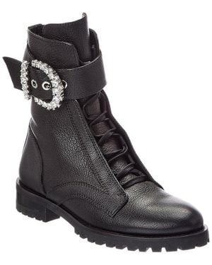 Jimmy Choo Cheri Leather Combat Boot - Black