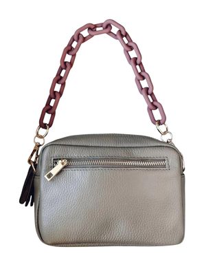 Debbie Katz Mini Italian Leather Bag - Gray