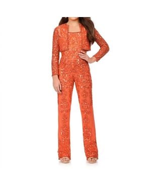 Ashley Lauren Two Piece Jumpsuit - Orange