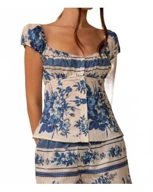 Montce Toile Stripe Millie Top - Blue