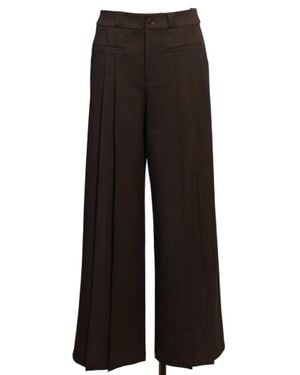 Elena Wang Wide Leg Trouser Pant - Black